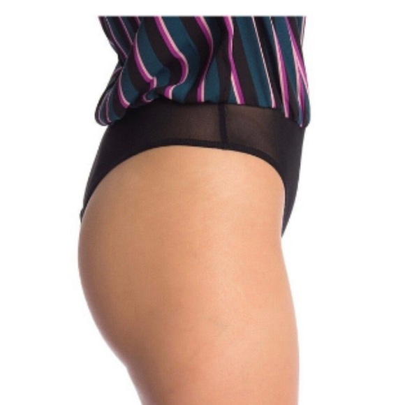 ASTR Striped Long Sleeve Bodysuit XS - Picture 4 of 9